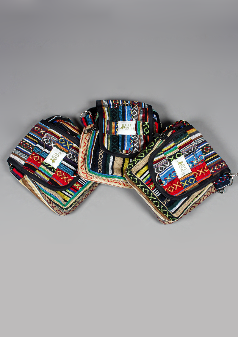Cotton Travel Passport Cross body bag