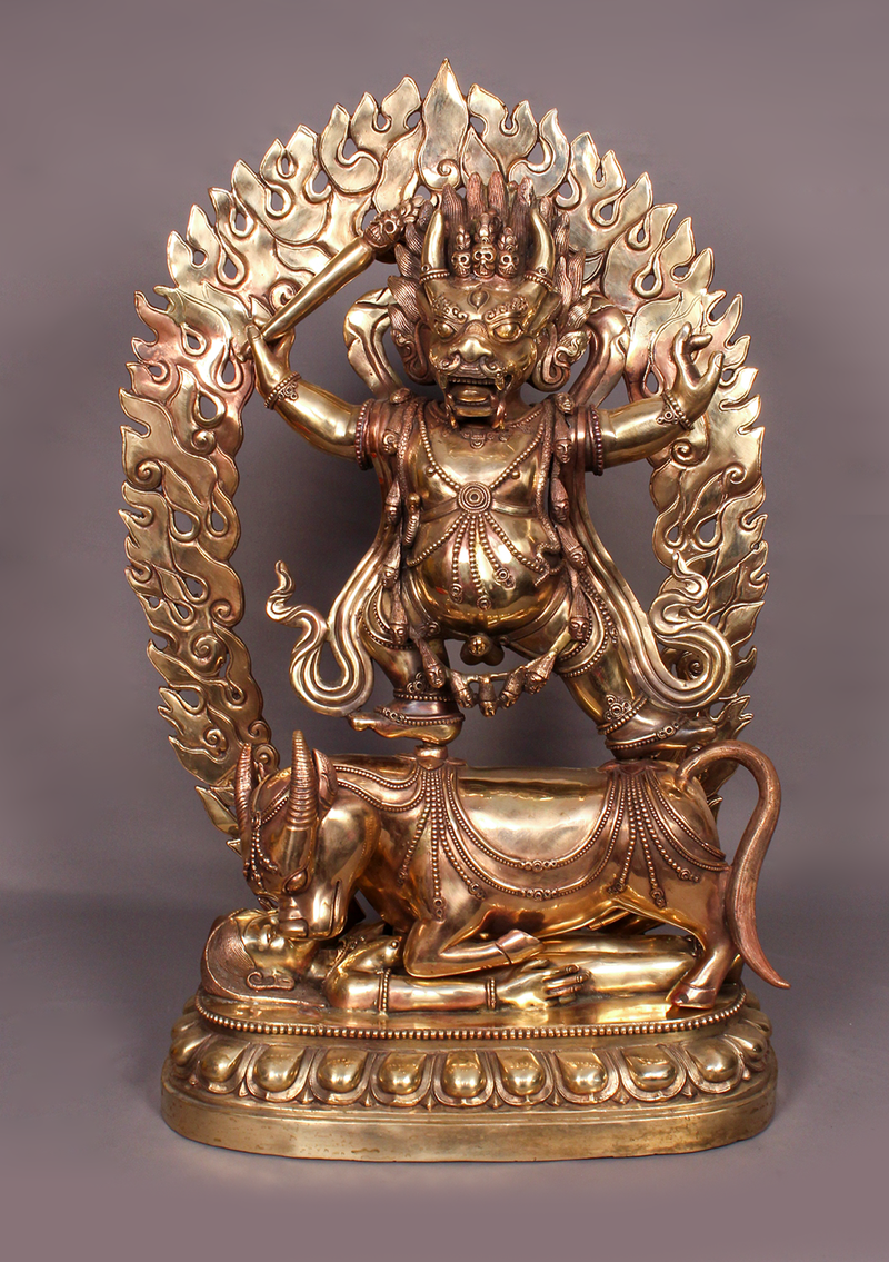 Masterpiece Copper Yamantaka Statue 23" H