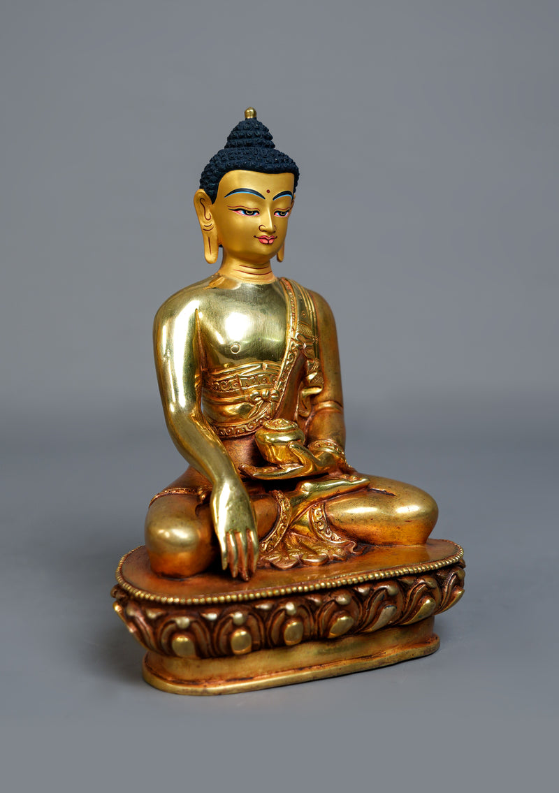 Handmade Copper Gilt  Buddha Sculpture for Meditation, Altar & Home Décor