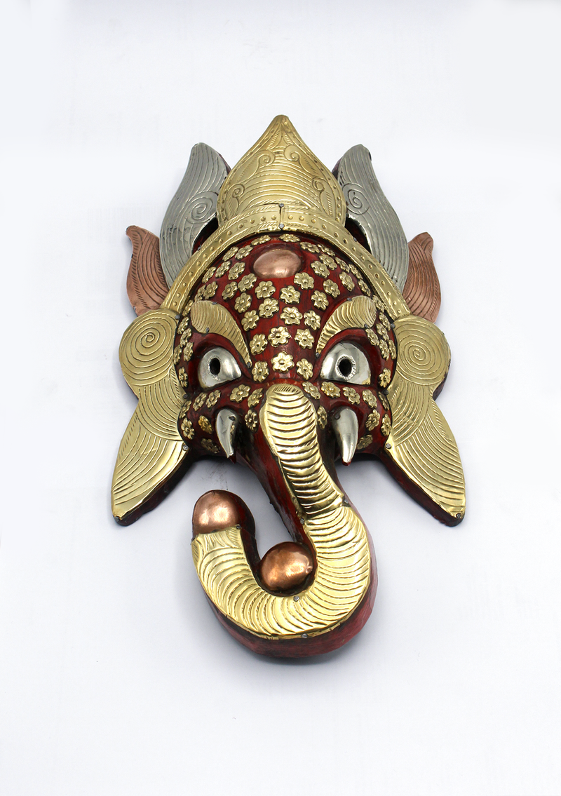 Hand Painted Ganesh Wall Hanging Mask
