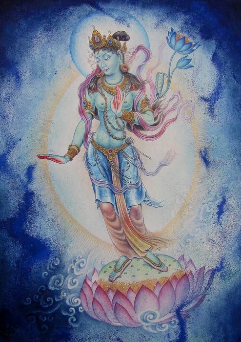 Arya Tara Puaba Painting Print on Canvas