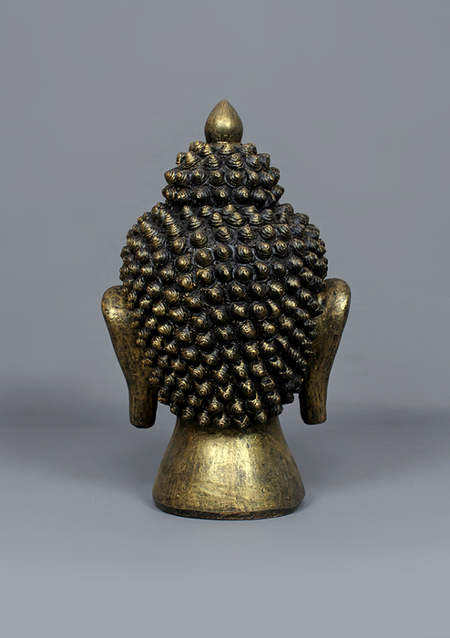 Handpainted Ceramic Buddha Head 12" H