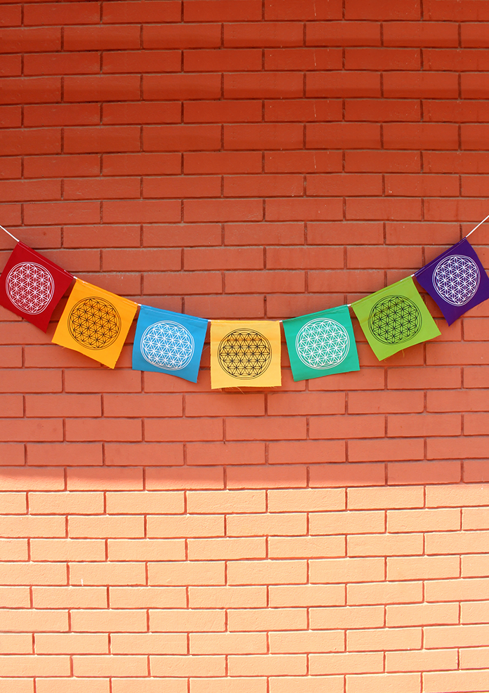 Flower of Life Prayer Flags