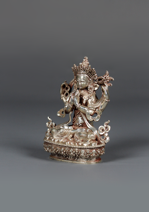 Sterling Silver 925 Chenrezig God of Compassion  Statue 9 cm