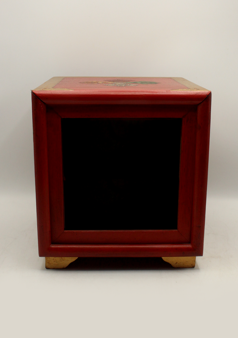 HandCrafted Tibetan Wooden Box for the Ritual Treasure Vase- Conch
