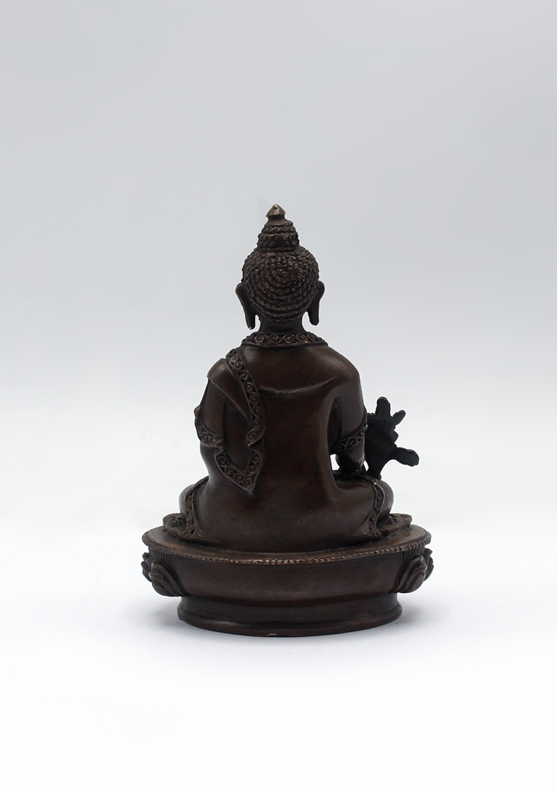 Copper Medicine Buddha Statue 3.5"H