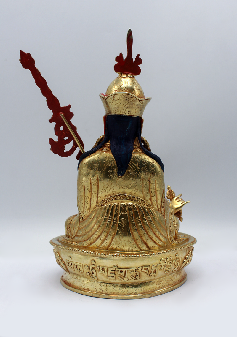 Fully Gold Plated Guru Padmasambhava Statue