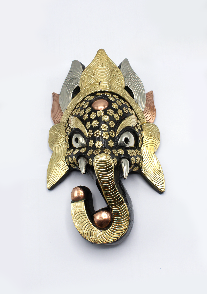 Hand Painted Ganesh Wall Hanging Mask