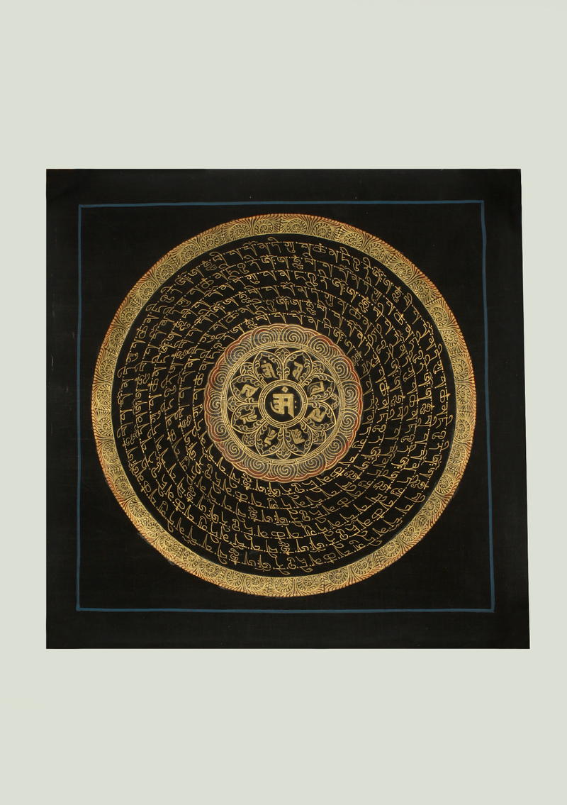 OM Mani Mantra Thangka Painting