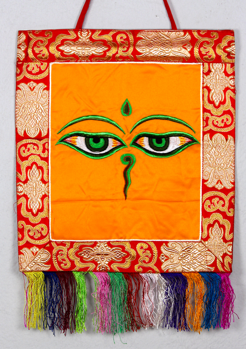 Buddha Eyes Brocade Wall Hanging