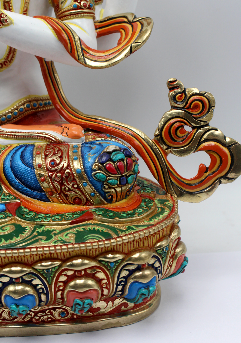 Hand-Painted Masterpiece Chenrezig Statue 13" H
