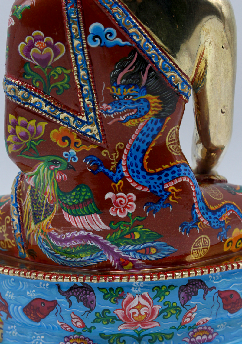 Hand-Painted Shakyamuni Buddha Statue  by Meenu Shakya