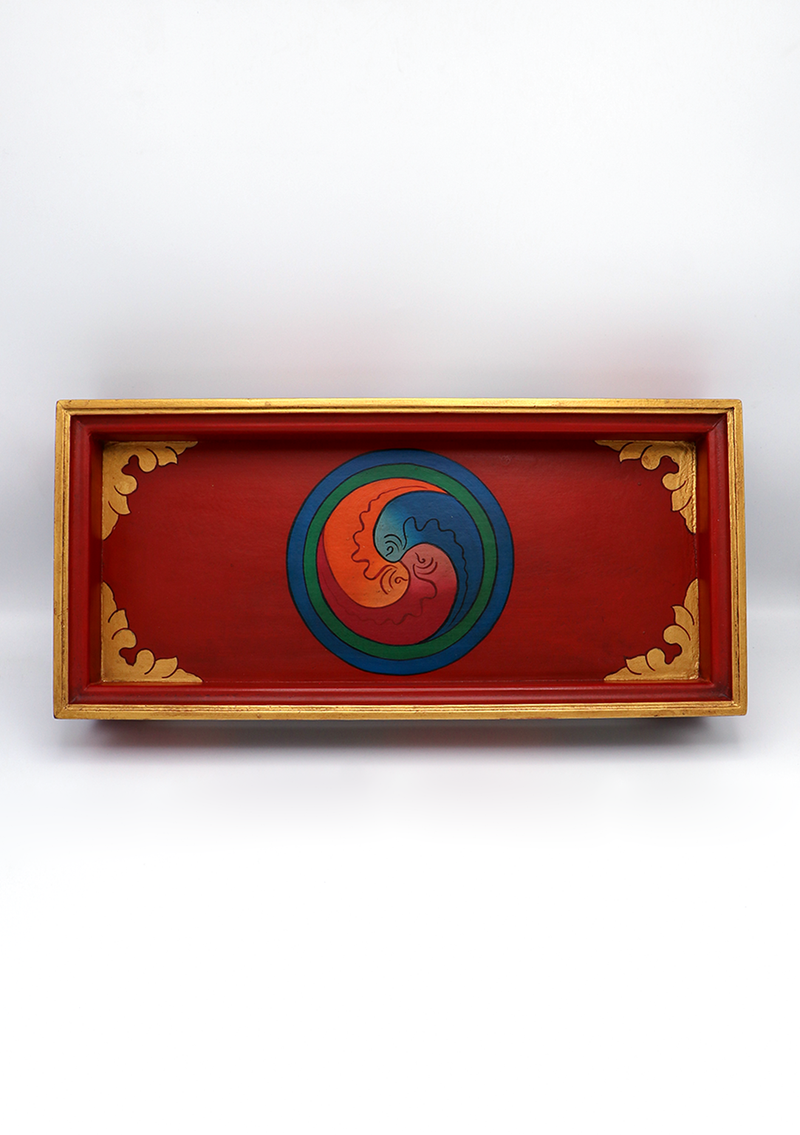 Handcrafted Buddhist Ritual Tibetan Tray 18"