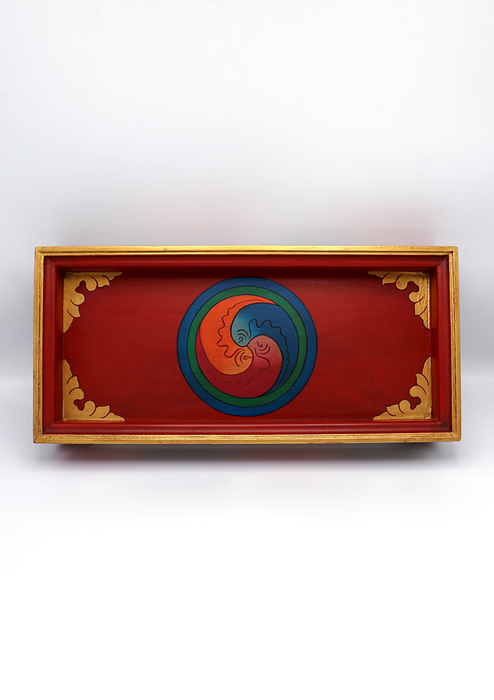 Handcrafted Buddhist Ritual Tibetan Tray 18"