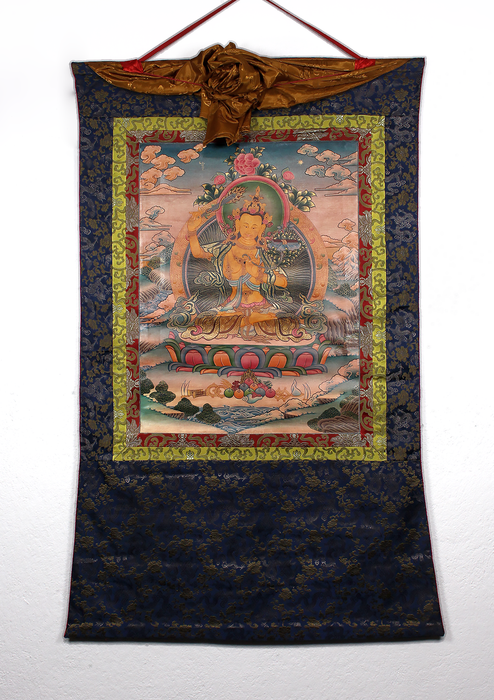Manjushree Brocade Thangka Painting