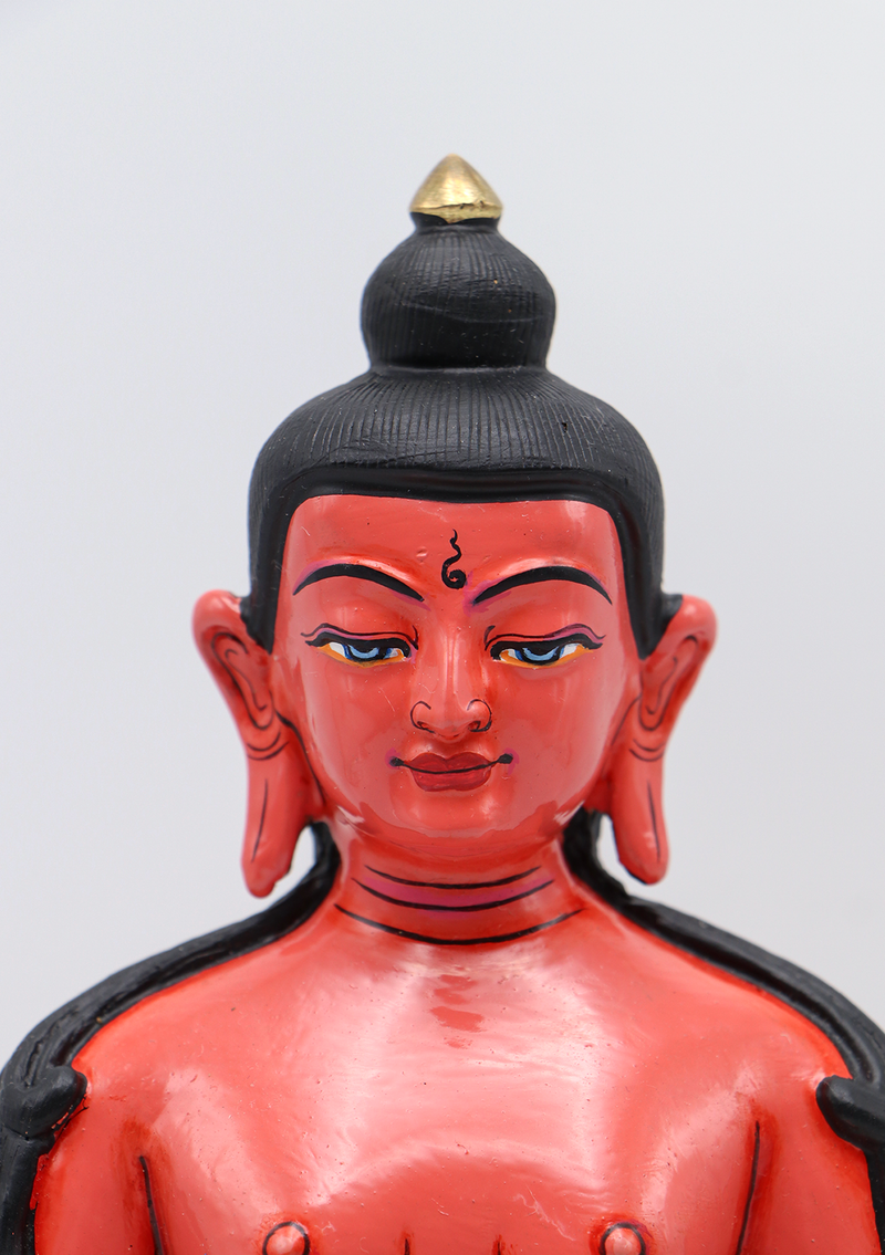 Hand-Painted Amitabha Buddha Statue 8.5"H