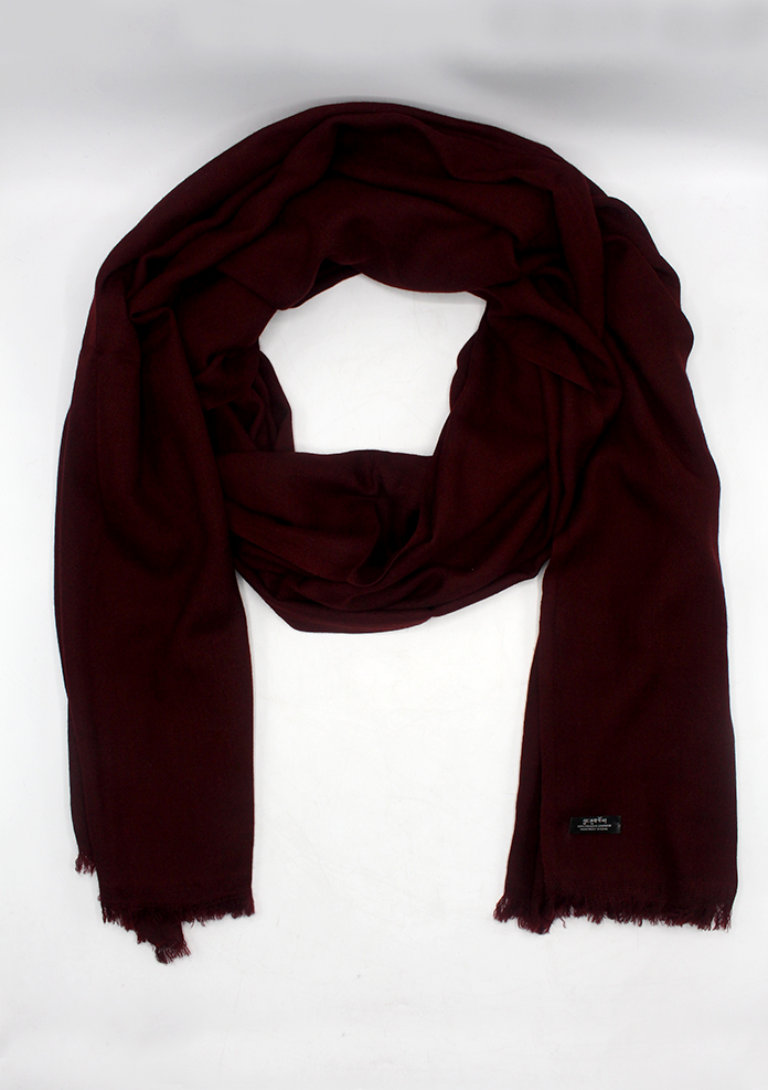 Dark Monk Red Maroon Cashmere Large Shawl