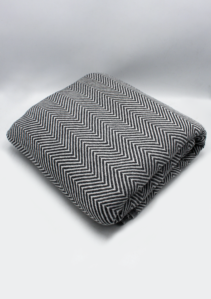 Chevron Patterned 100% Cashmere Blanket