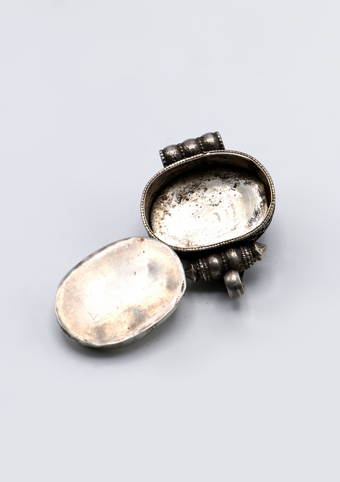 Tibetan Orginal Lapis Lazuli Silver Sterling  Ghau Pendant