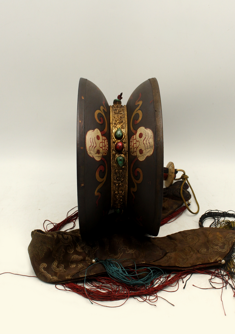 Exclusive Tibetan Buddhist Ritual Chod Drum Damaru
