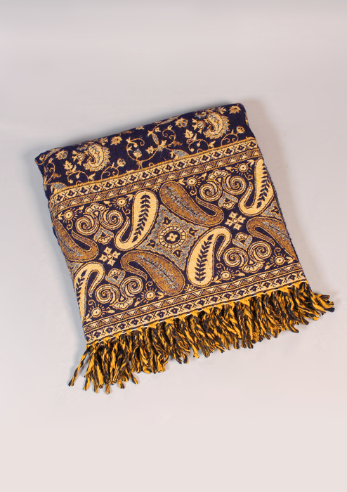 Handloomed Mayur Pattern Woolen Shawl