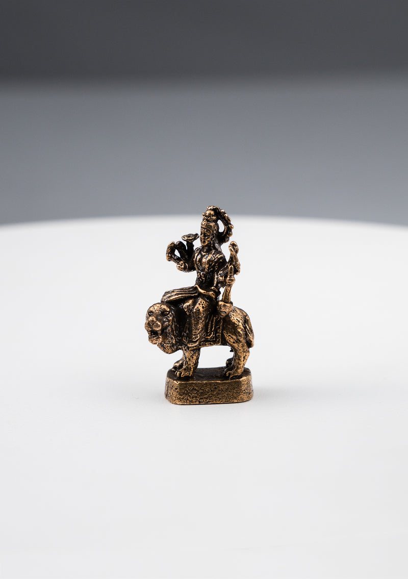 Brass Mini Hindu Goddess Statues 1"