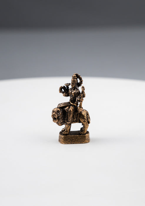 Brass Mini Hindu Goddess Statues 1"
