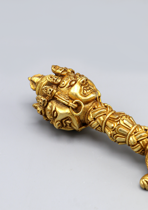 Buddhist Ritual Gold Plated Phurba Dagger