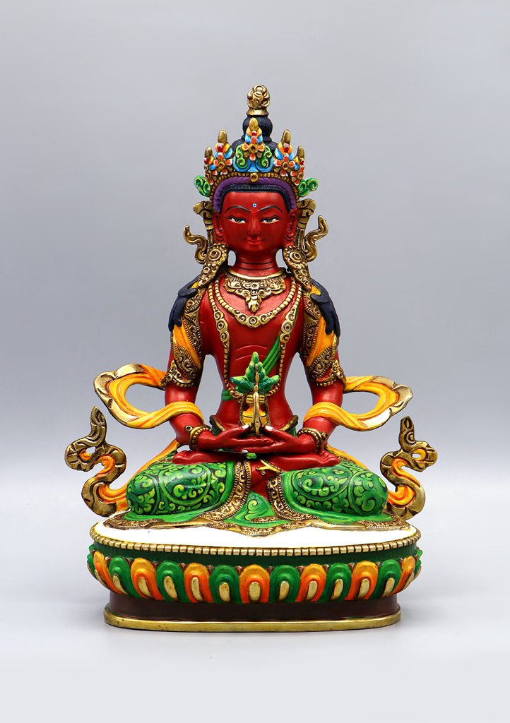 Apparmita Colored Red & Green Statue 9"H