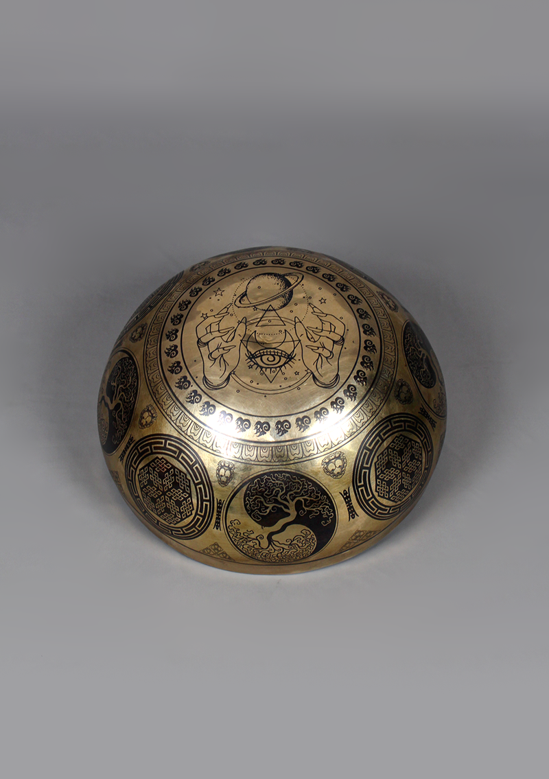 Mandala  Painting  Singing Bowl 8"