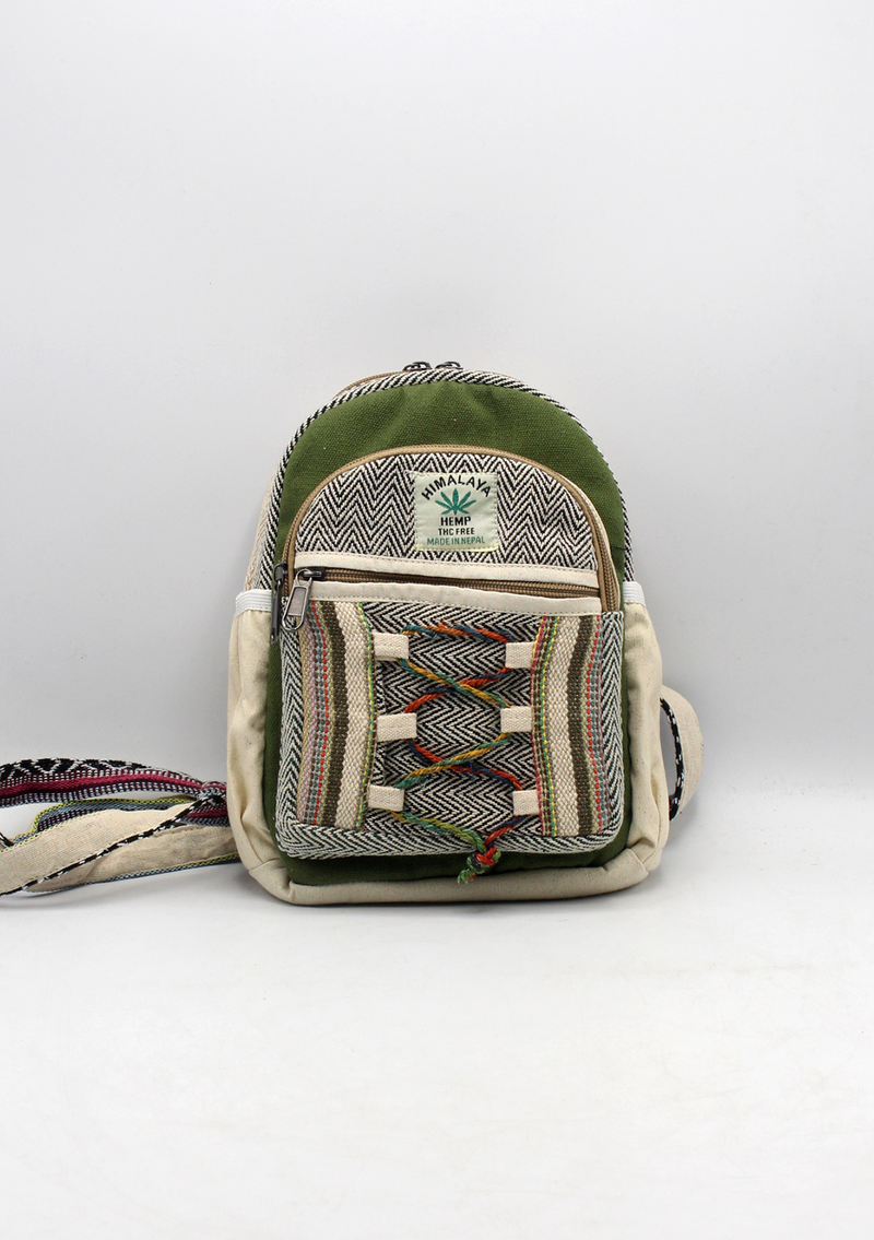 Green  Gher Mixed Punte Hemp Bag