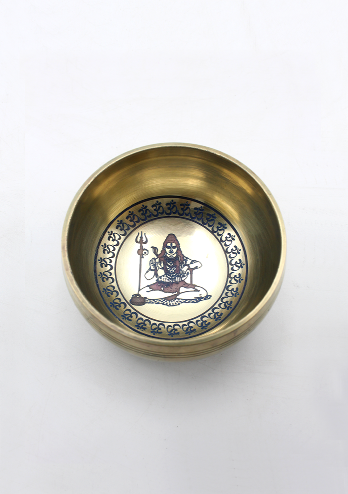 Singing Bowl with Hindu Deities
