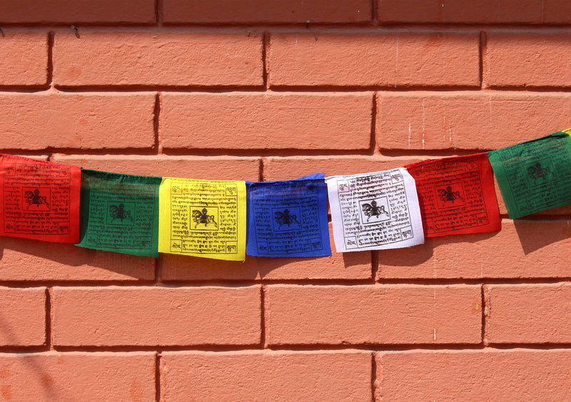 Poly-Cotton Windhorse Prayer Flags, Tibet Flags, Single Roll