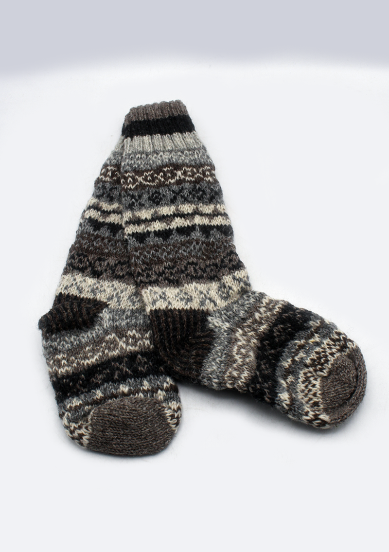 Handknitted Natural Woolen Knee High Socks SALE 65% OFF