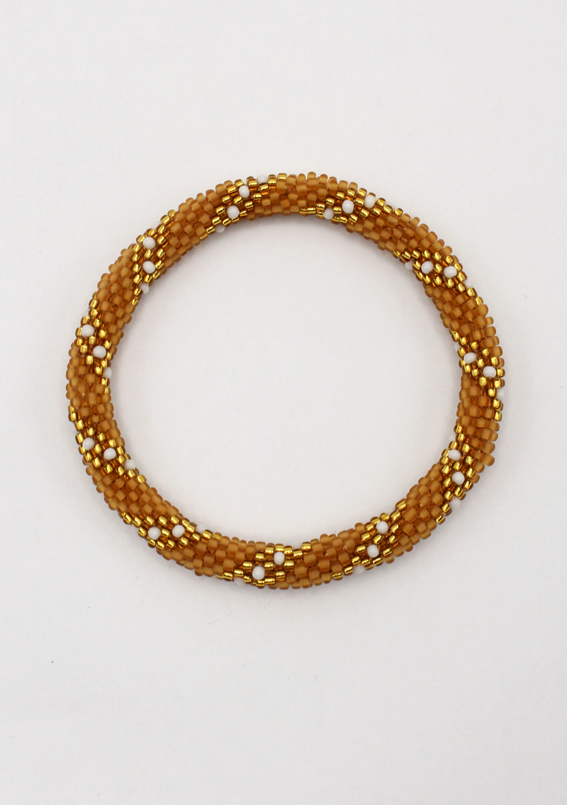 Hash Brown Roll on Beads Nepalese Bracelet