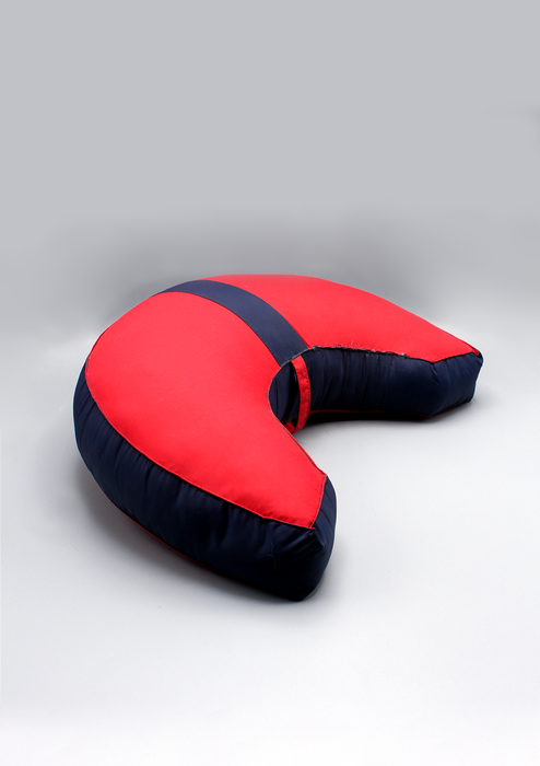 Red Navy Crescent Comfort Meditation Cushion