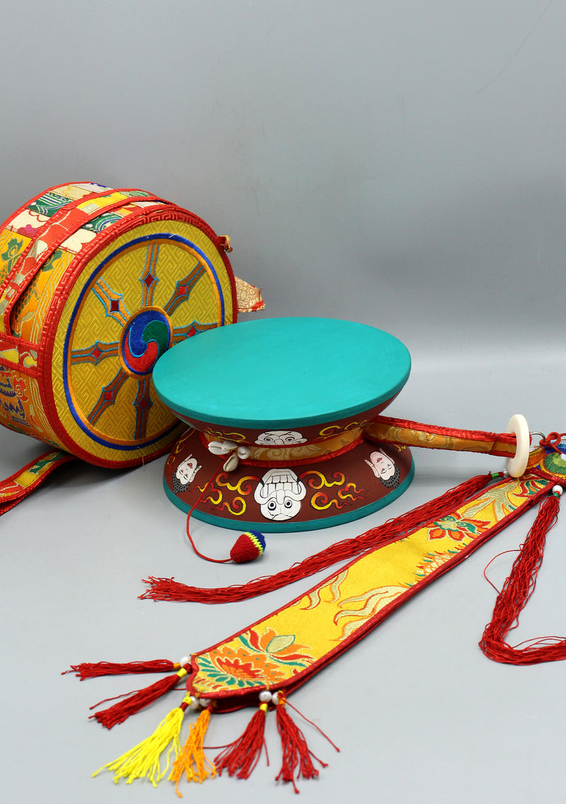 Exclusive Tibetan Buddhist Ritual Chod Drum Damaru