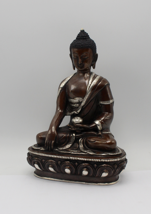 Copper Shakyamuni Buddha Statue 8" H