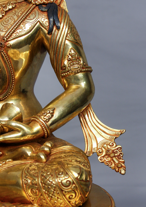 Fully Gold Plated Vajrasattva Statue 1.7 feet high