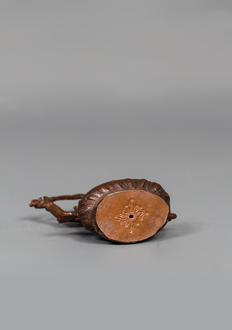 Copper Oxydized Manjushree Statue 3.5" H