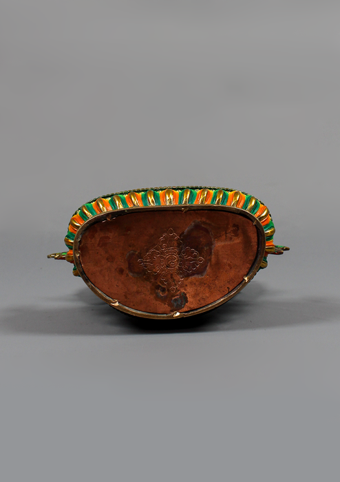 Partly Gold Gilded Handpainted Chenrezig Statue