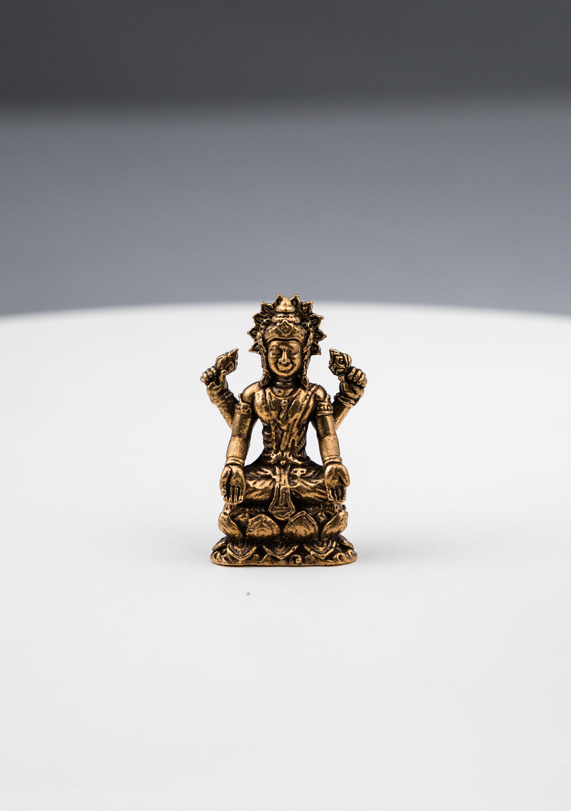 Brass Mini Hindu Goddess Statues 1"