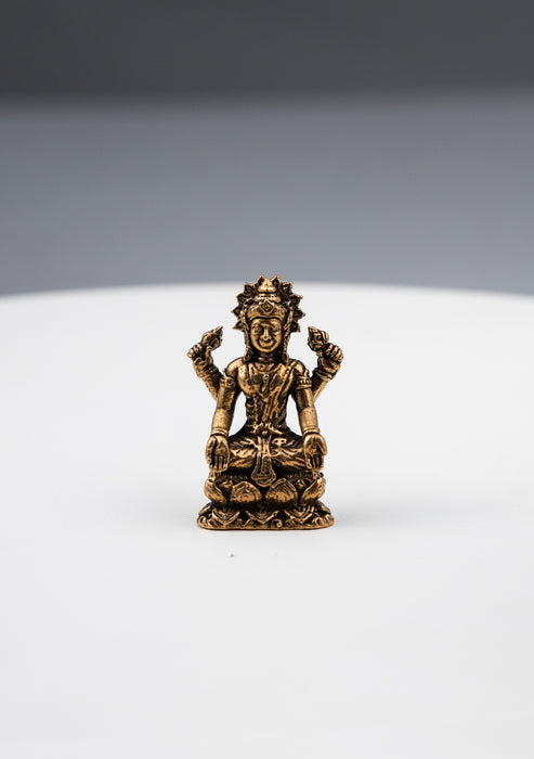 Brass Mini Hindu Goddess Statues 1"
