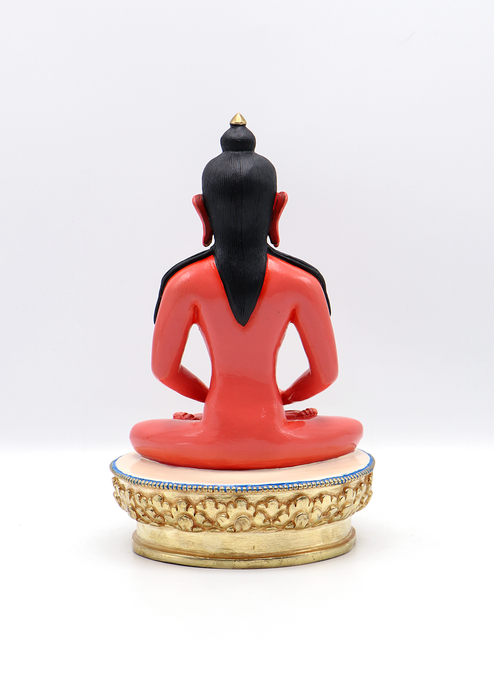Hand-Painted Amitabha Buddha Statue 8.5"H