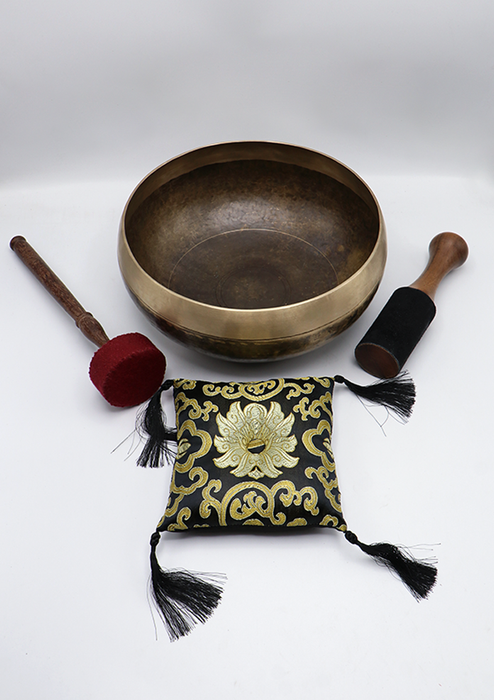 Practitioner Grade Raw Black Singing Bowl 10"