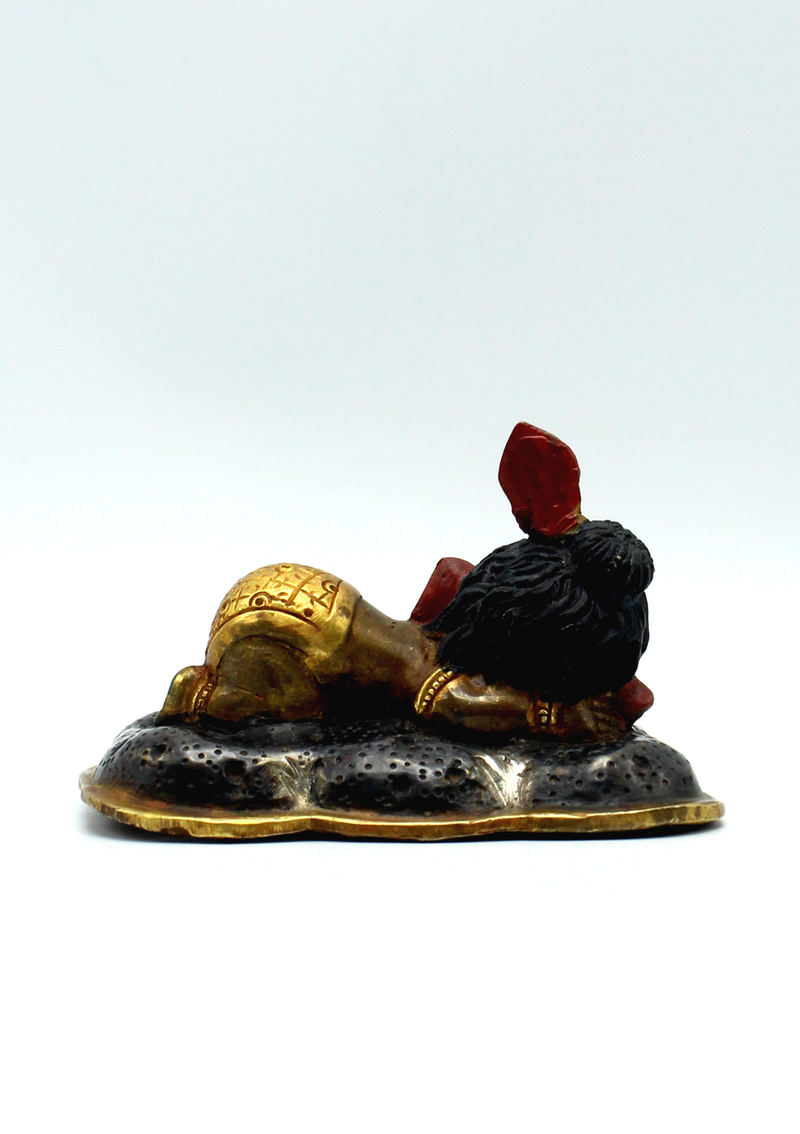 Sleeping Baby Ganesha Brass Statue 2.2 Inch