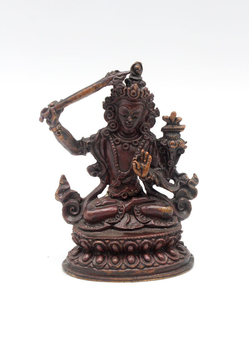 Copper Mini Manjushri Statue 2"