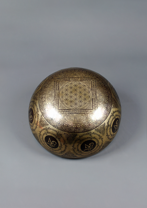 Thangka Painting Green Tara Singing Bowl Orange Travel Bag