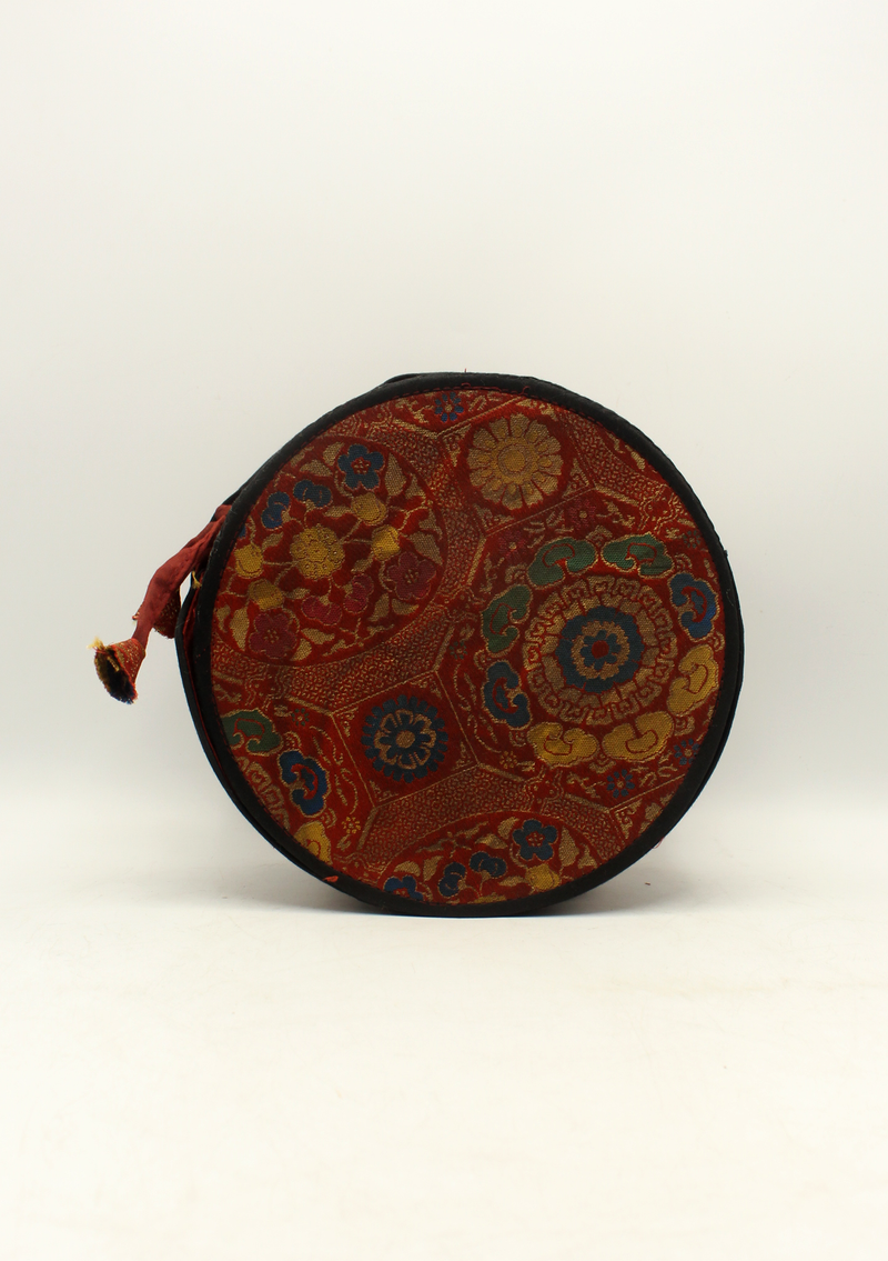 Handpainted Tibetan Buddhist Ritual Skull Chod Drum Damaru