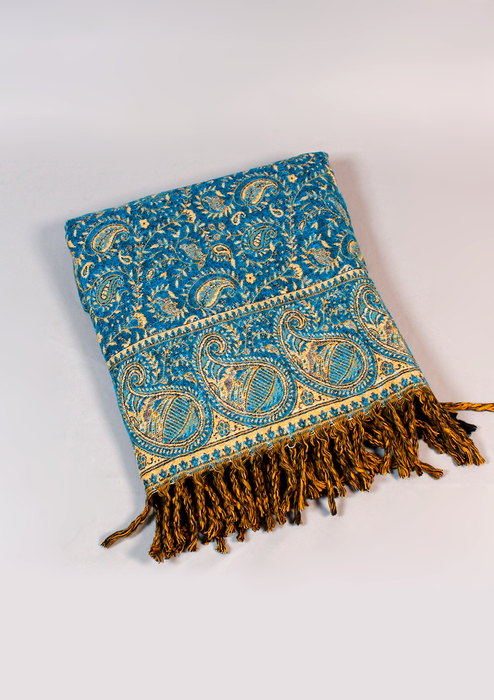 Handloomed Mayur Pattern Woolen Shawl